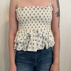 Zara Peplum Polka Dot Tank